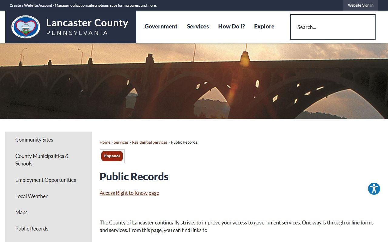 Lancaster County Prothonotary civil court records and public access portal