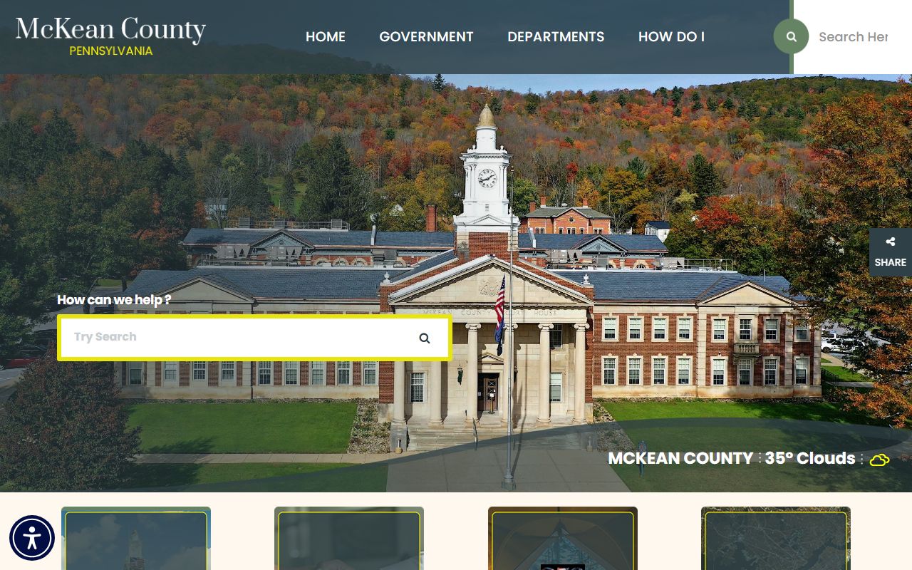 McKean County government website for court records in Smethport PA