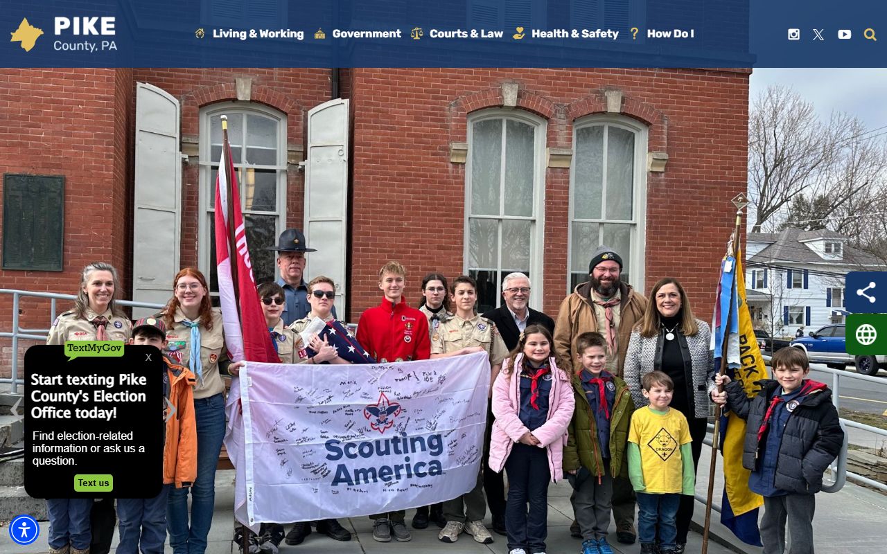 Pike County government website for Pike County court records