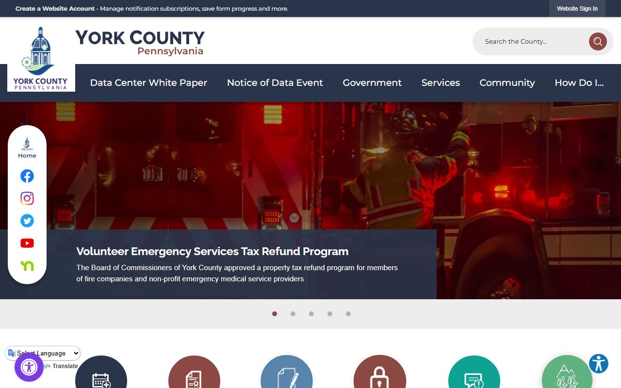 York County government website for court records